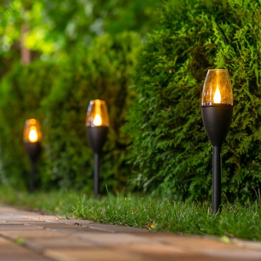 Садовый светильник на солнечной батарее USL-C-694/PT375 CANDLE SET12 в составе набора из 12шт Эффект горящего пламени 1*AAА аккумулятор в/к IP44