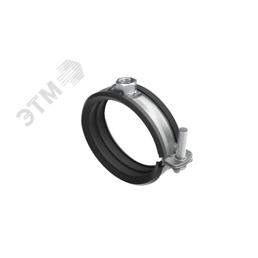 Хомут быстрой фиксации с изоляцией с гайкой М8 для труб d 3/4''