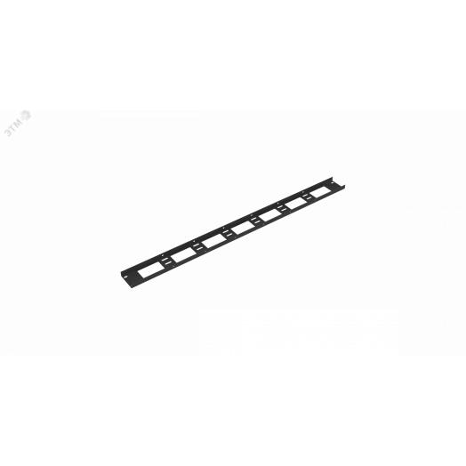 Органайзер кабельный вертикальный, 24U, для шкафов серий TFI-R, Ш75хВ998хГ20мм, металлический, с крепежом, цвет черный