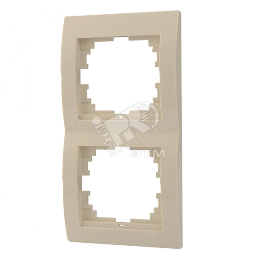 DERIY Рамка х2 верт. крем