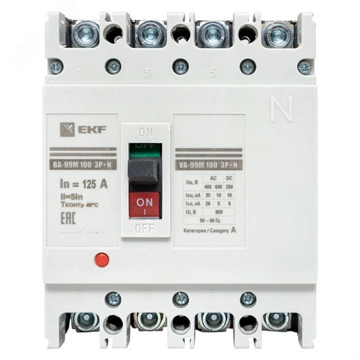 Выключатель автоматический ВА-99М 100/125А 4P 5In 35кА PROxima