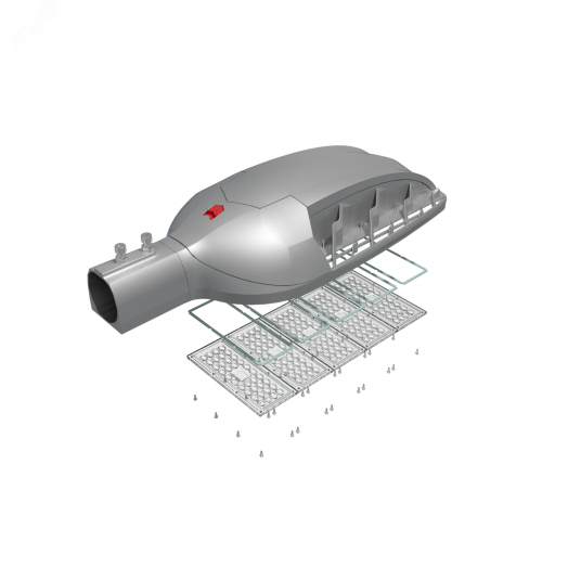 Светильник LED Street X1 Pro 124Вт 22320лм Ш8M 4,0К (L8) металлический корпус и крышка поворотное крепление