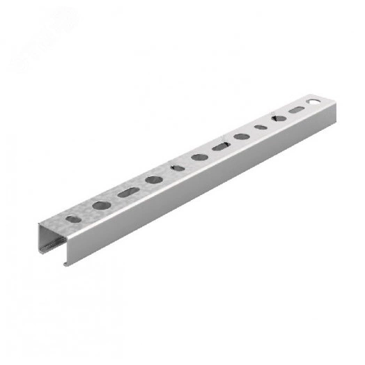 Профиль перфорированный С-образный 30х20х3000, толщина 1,5 мм, Сендзимир цинк