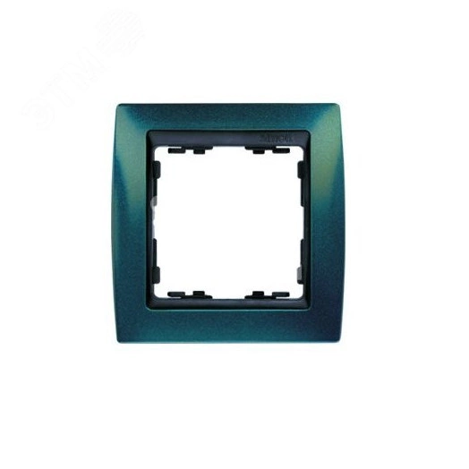 Рамка на 4 поста, S82, синий металлик - графит