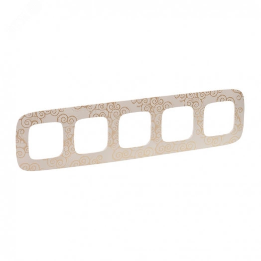 Valena ALLURE Рамка 5 постов Нарцисс золото универсальная