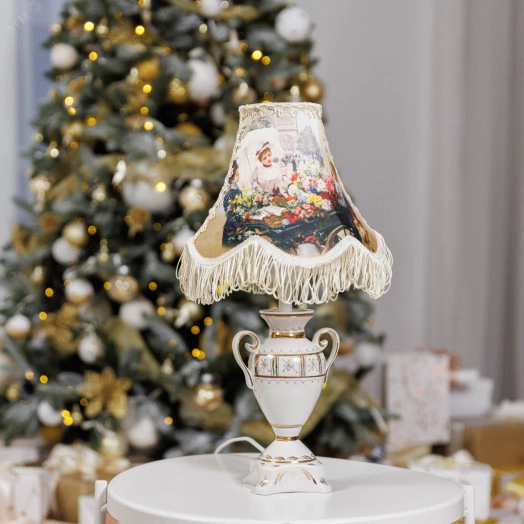 Светильник ННБ-12-60-033 Светлячок белый/золото Париж