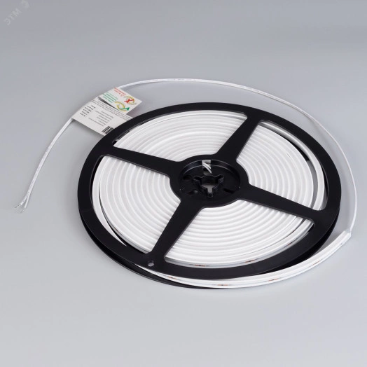 Лента герметичная MOONLIGHT-SIDE-T-M196-03x06mm 24V Warm3000 (7.2 W/m, IP54, 2216, 5m, wire x2) (Arlight, Вывод кабеля прямой)