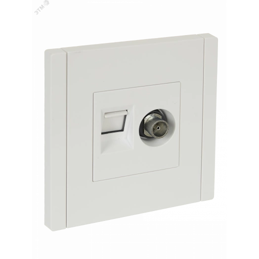 FORTE&PIANO Розетка двойная TV+RJ45 кат.6 FP237 белый IEK