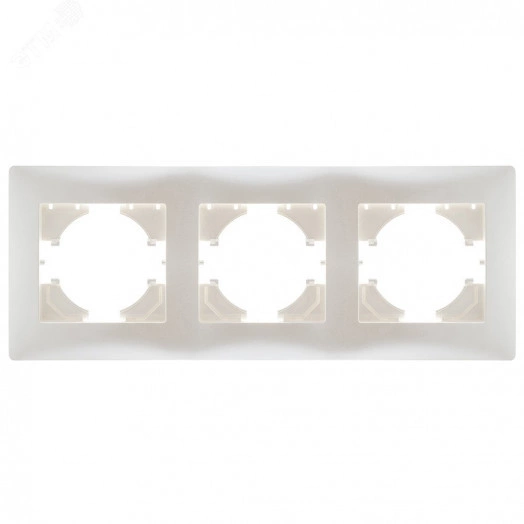 Bravo рамка 3-местная,  жемчуг