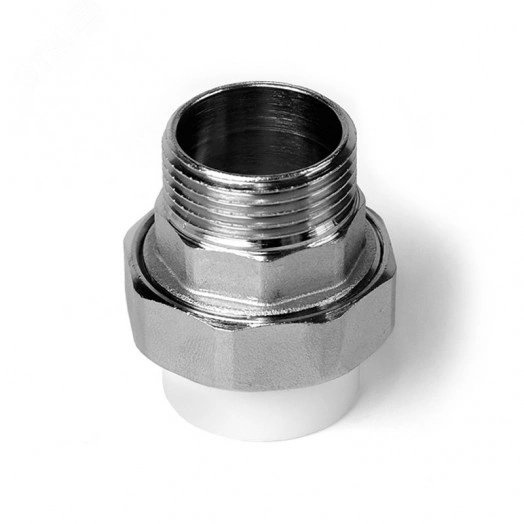 Соединение разборное 75 х 2'1/2 НР полипропиленовое PPR белое