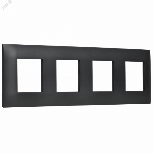 SKANDY Рамка 4-местная SK-F04Bl черный IEK