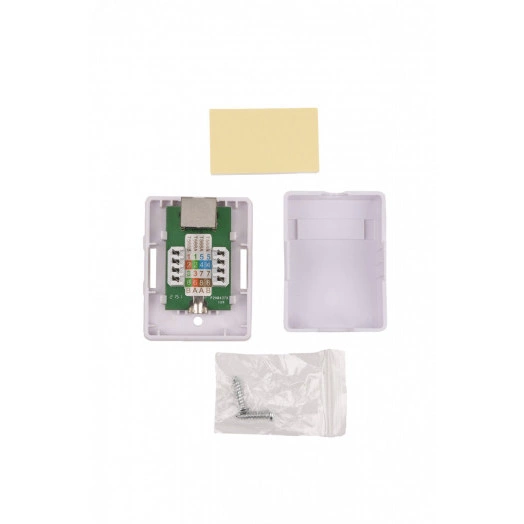 Розетка компьютерная RJ-45 категория 5e экранированная одинарная внешняя Dual IDC цвет белый WRline