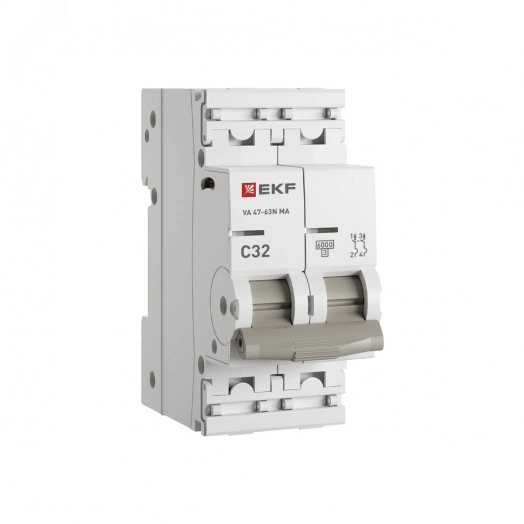 Автоматический выключатель  ВА 47-63N MA 2P 32А (C) 6кА без теплового расцепителя PROXIMA EKF