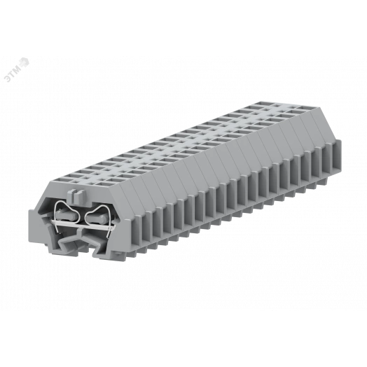 Клемма TB концевая 1-1 с бок. подключ. с защелк. ножками, сечение 1,5 мм. кв., серая