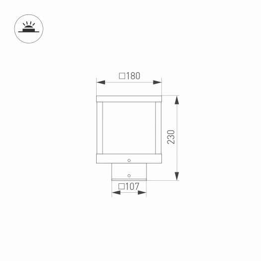 Светильник LGD-Path-Cub-H230B-12W Warm White (ARL, IP54 Металл, 3 года)