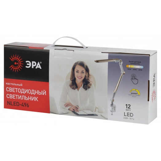 Светильник настольный светодиодный NLED-496-12W-G на струбцине золото