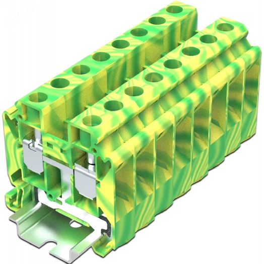 Клемма TU 1-1 земля, винтовая, сечение 16 мм. кв., желто-зеленая