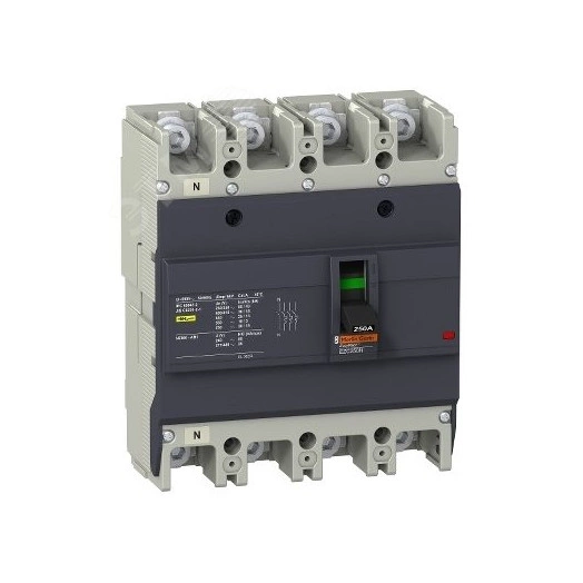 Выключатель автоматический четырехполюсный EZC250 36 KA/415В 3Т 125 A