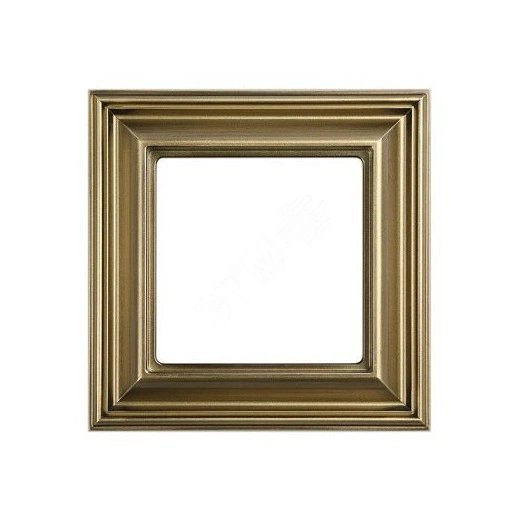 Рамка 1-местная для вертикальной и горизонтальной установки. Серия- Eco DECO. Материал- термопласт. Цвет- антик.