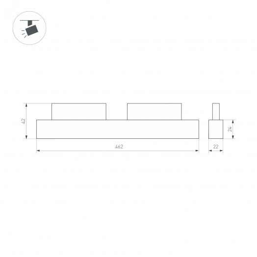 Светильник MAG-FLEX-FLAT-L465-16W Day4000 (BK, 80 deg, 48V) (Arlight, IP20 Металл, 5 лет)