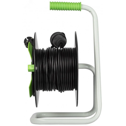 Удлинитель силовой на катушке пластик 1 розетка без заземления 15м ПВС 2x0.75мм2 GREEN LINE GAZ-2x0.75-15m Greenline ЭРА