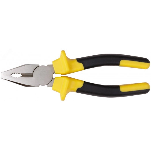 Плоскогубцы комбинированные ''Старт'' черно-желтые прорезиненные ручки, хром-никелевое покрытие 180 мм