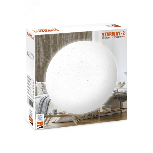 Светильник светодиодный ДБО-36w 4000K 2760Лм 160° матовый с эффектом 'звездное небо' IP20 Jazzway