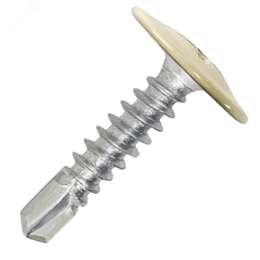 Саморез металл/металл 4.2х25 пресс-шайба сверло RAL1015