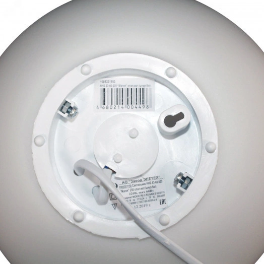 Светильник ННБ-63-60-005 Магия 250 опал матовый/шнур белый