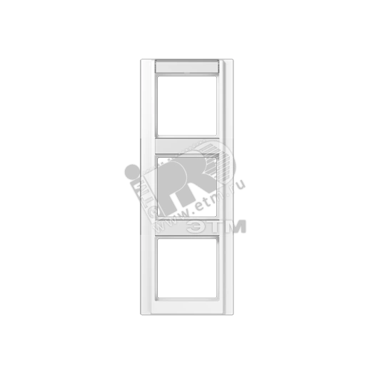 Рамка 3 поста с полем для надписи белая