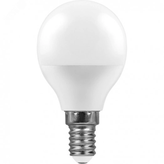 Лампа светодиодная LED 9вт Е14 дневной матовый шар