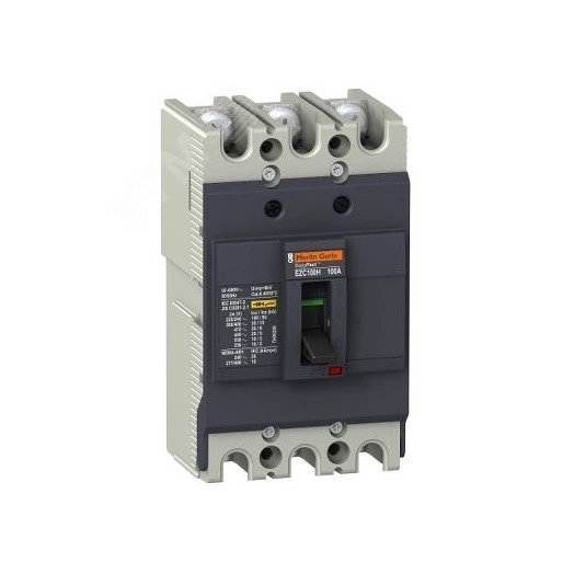 Выключатель автоматический трехполюсный EZC100 30 KA/380В 3Т 63 A