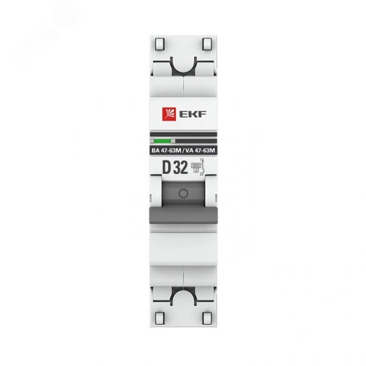 Автоматический выключатель 1P 32А (D) 6кА ВА 47-63M c одним магнитным расцепителем