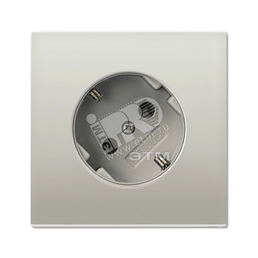 Розетка штепсельная SCHUKO 16A 250V с поворотом 45 гр. благородная сталь