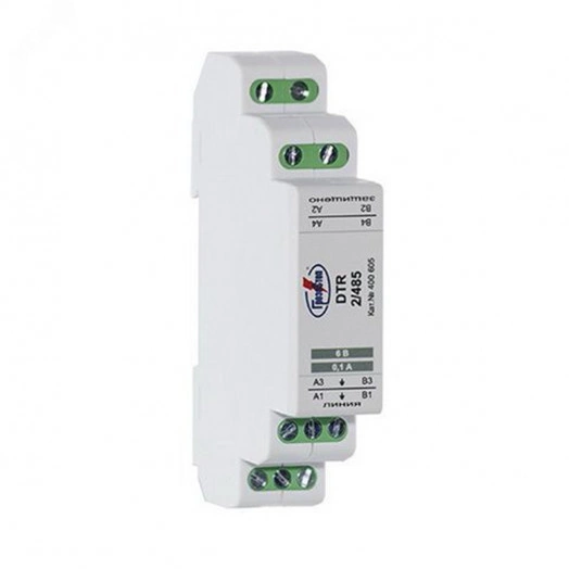 УЗИП ГРОЗОСТОП DTR 1/485/12, Uо - 12 В, IL - 250 мА, In (8/20) - 20 кА, , 10 Мбит/с