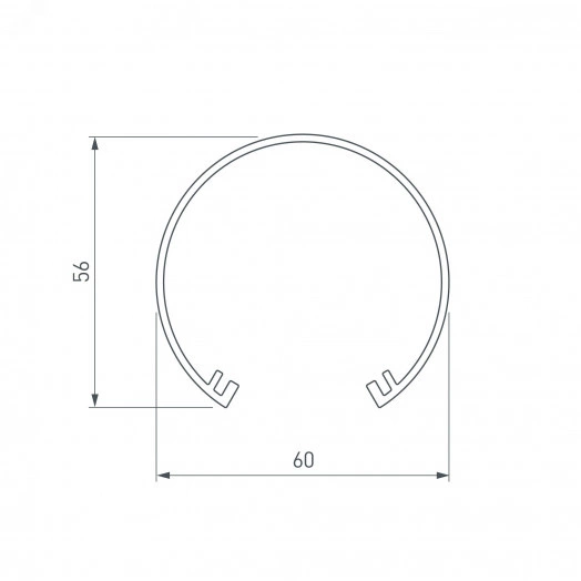 Экран SL-ROUND-D60-2000 OPAL (ARL, Пластик)