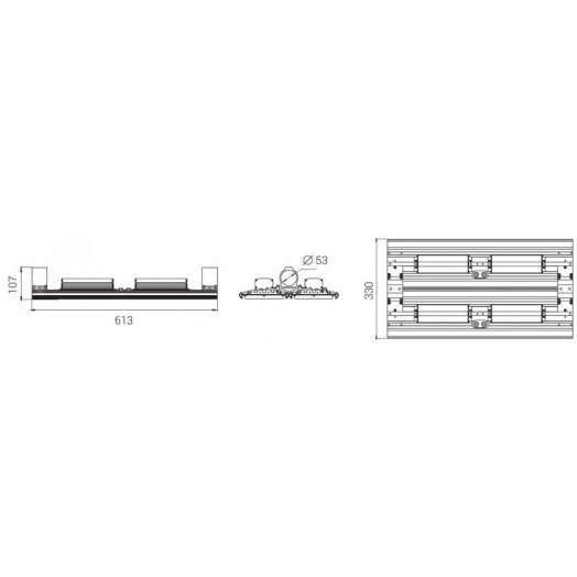 Светодиодный светильник Diora Unit2 PRO 340/53000 Ш4 5K консоль