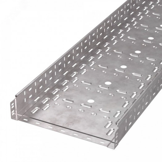 Лоток перфорированный Стандарт INOX (AISI 409) 400х80х3000 (1,0 мм) (6 м/уп)