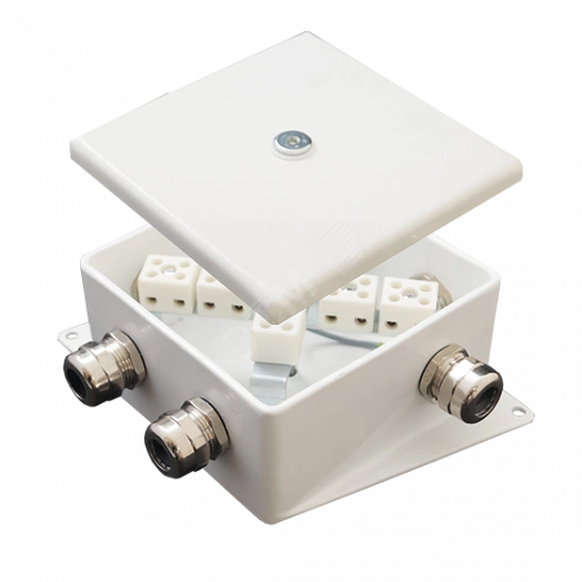 Коробка монтажная огнестойкая КМ-О (6к)-IP66-120х120 три ввода ACD