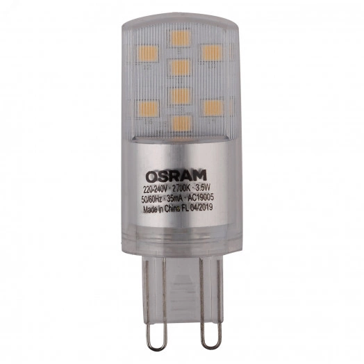 Лампа светодиодная LED 3,5Вт G9 STAR PIN40 (замена 40Вт), теплый белый свет Osram
