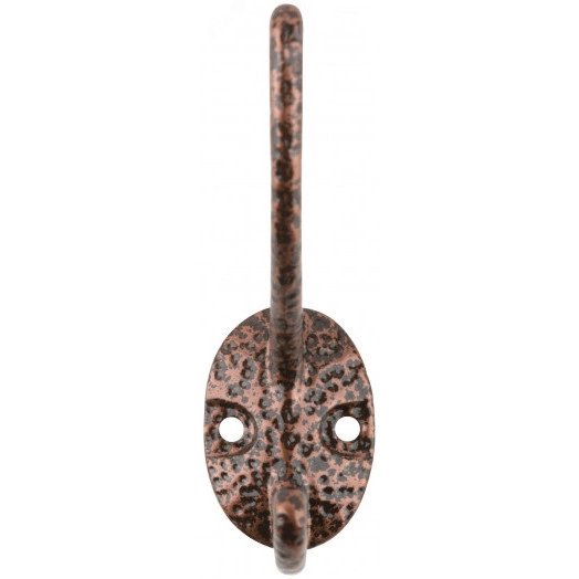 Крючок-вешалка двойной, антик медь