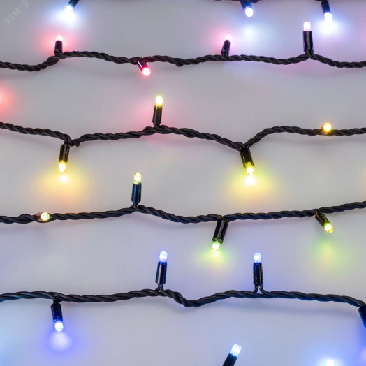 Гирлянда светодиодная декоративная ARD-STRING-PRO-10000-BLACK-95LED-LIVE RGBW-DMX (24V, 10W) (ARDCL, IP65)