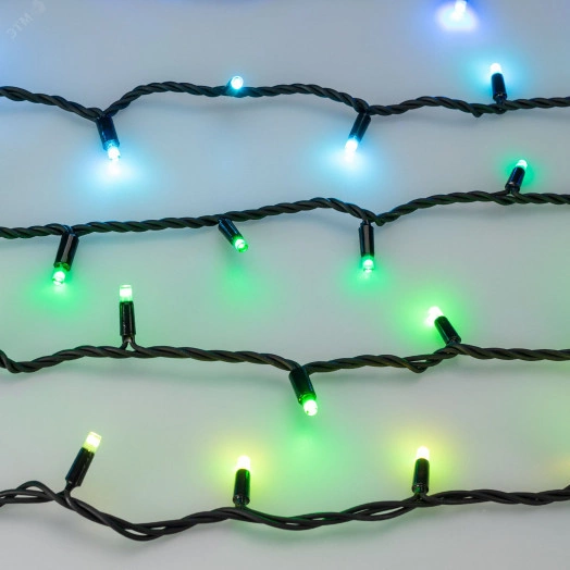 Гирлянда светодиодная декоративная ARD-STRING-PRO-10000-BLACK-95LED-LIVE RGBW-DMX (24V, 10W) (ARDCL, IP65)