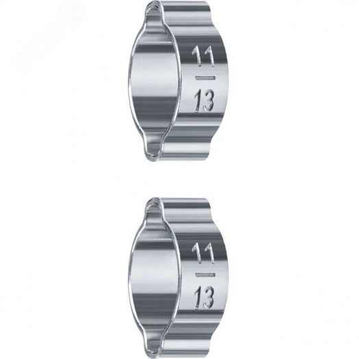 Хомут обжимной 11 - 13 мм, 2 шт, Профессионал