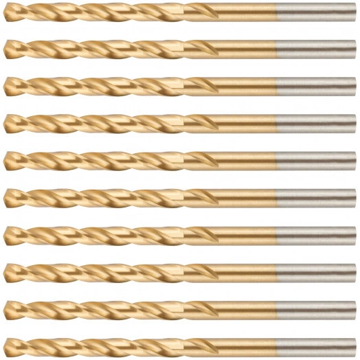 Сверло по металлу Cutop Profi с титановым покрытием, 4.8х86 мм (10 шт)