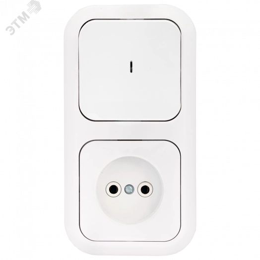 Беларусь Блок выключатель одноклавишный С индикатором+розетка