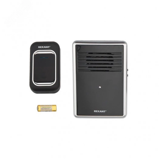 Звонок беспроводной дверной c цифровым кодированием 25 мелодий 150м кнопка IP44 черный RX-30