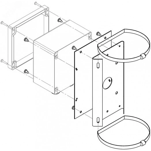 Термокожух 70x70x287мм с обогревом