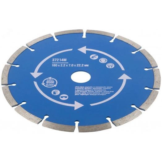 Диск отрезной алмазный сегментный (сухая и влажная резка) 180х2.2х7.0х22.2 мм