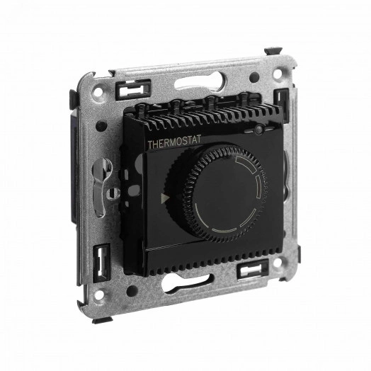 Avanti Термостат для теплых полов в стену         Черный квадрат